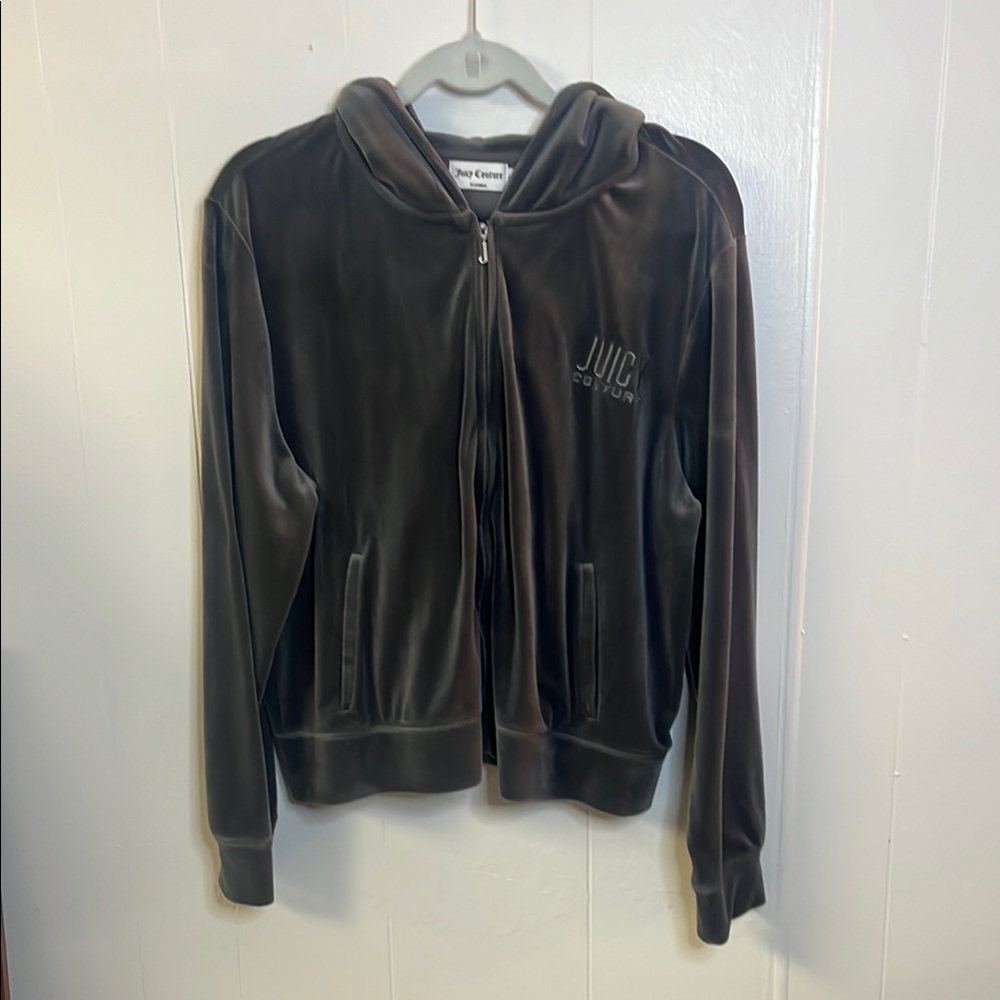 Juicy Couture Gray Velour Hoodie